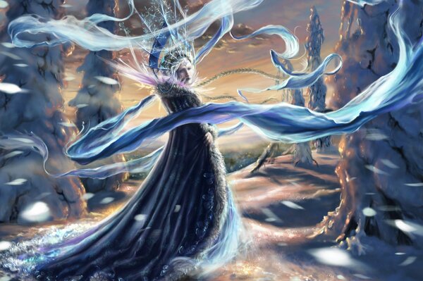 Art la reine des neiges dans le Royaume de glace