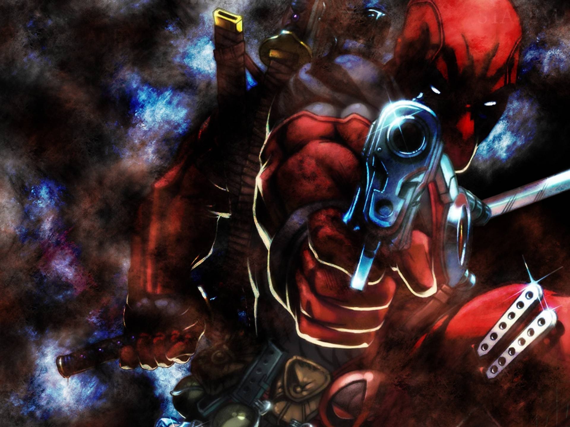 deadpool marvel bande dessinée pistolet ninja héros