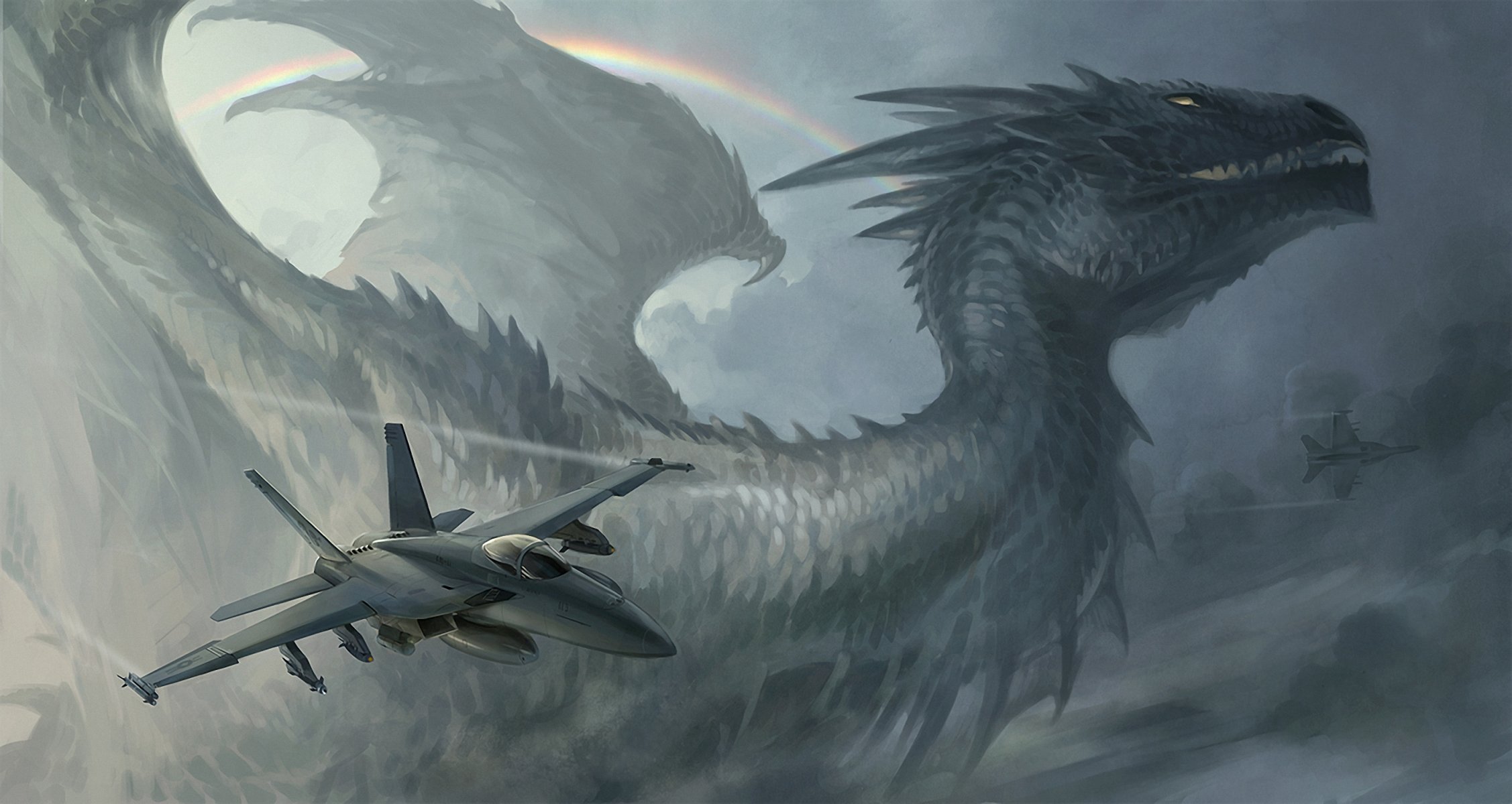 andara hybride arc-en-ciel arc-en-ciel avion dragon fusée f / a 18