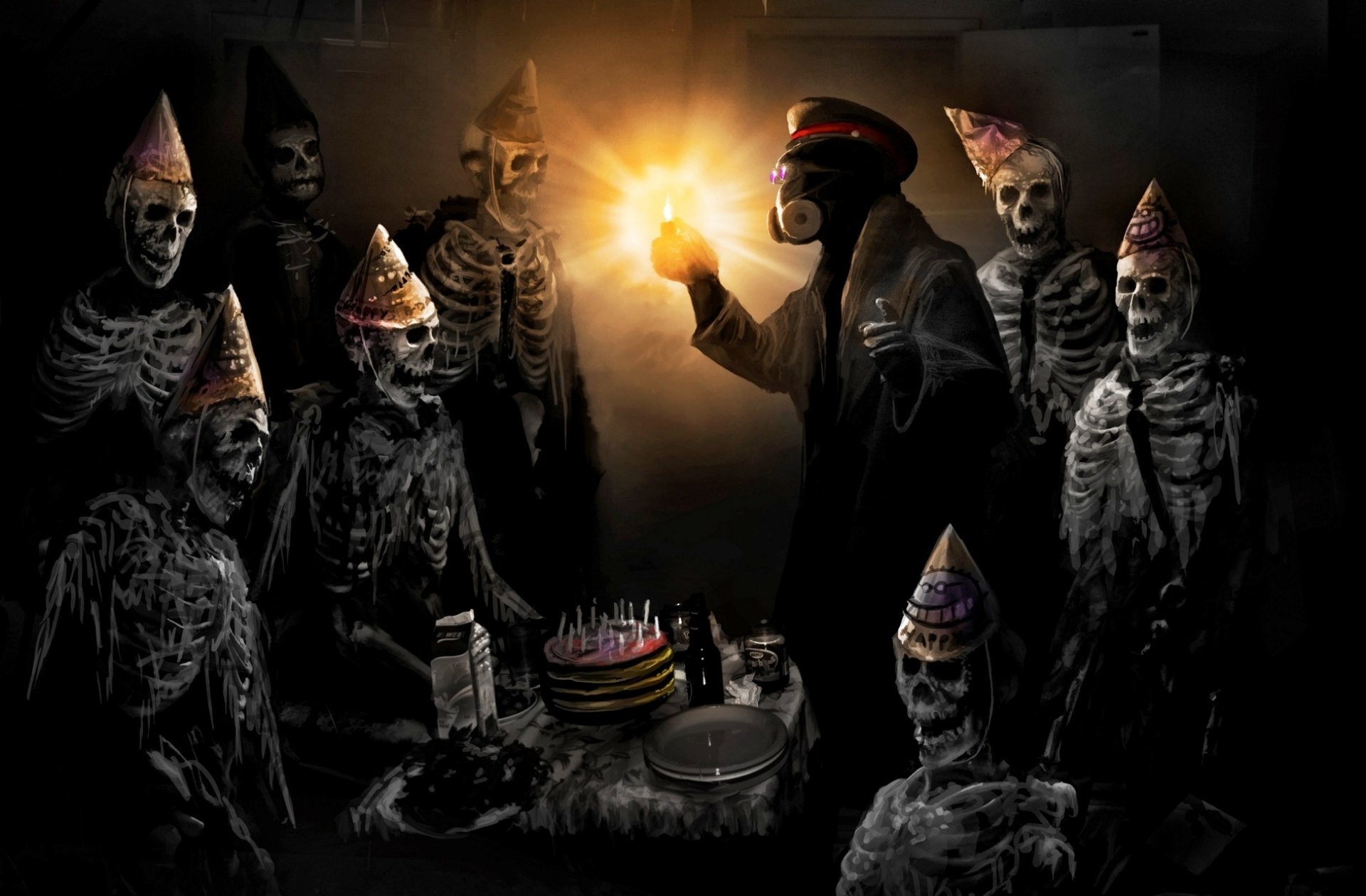 captain romance of the apocalypse romantically apocalyptic feast birthday skeletons cake happy birthday