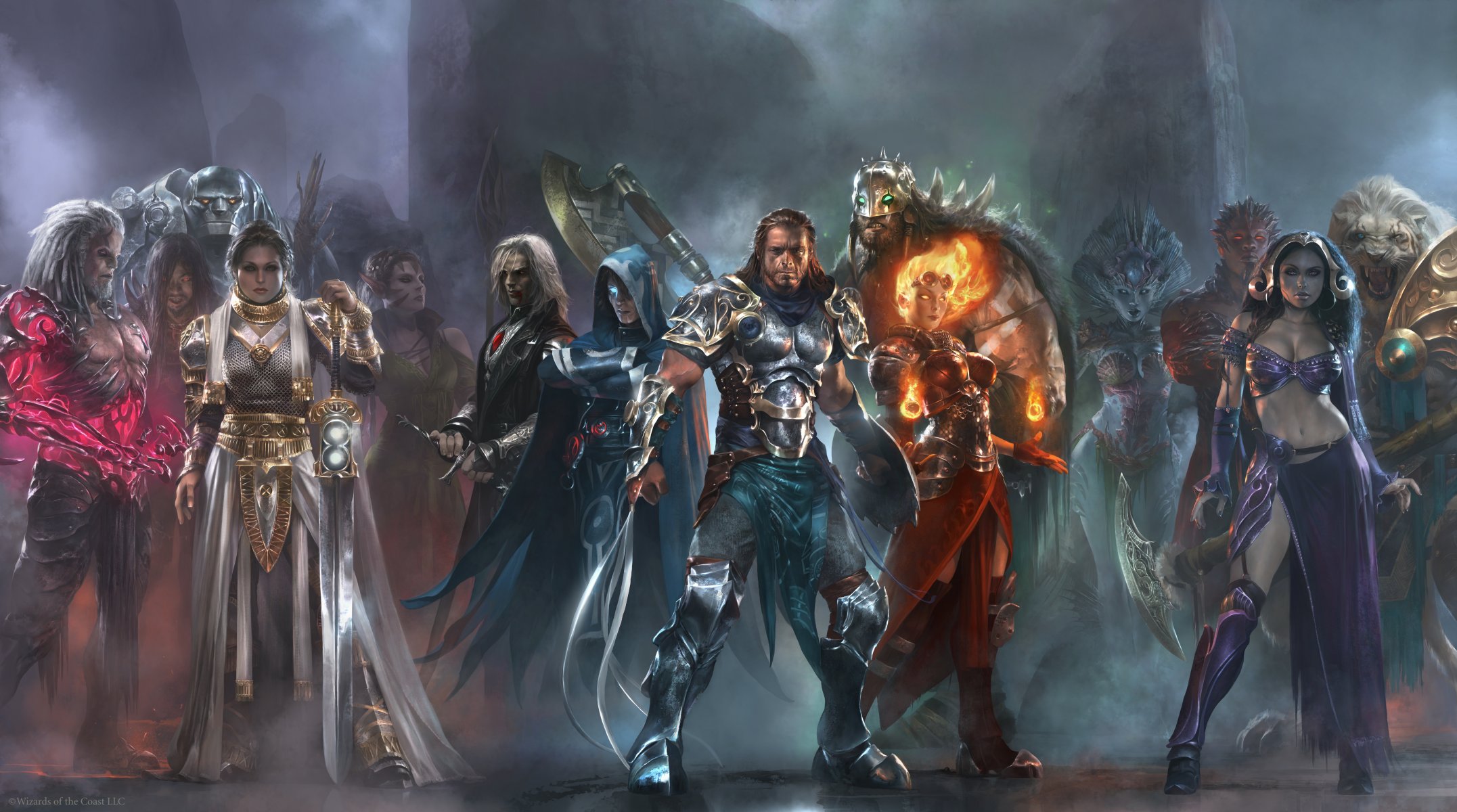 planeswalker - maghi della costa tezzeret sarhan tom karn elspeth nissa sorin markov jace gideon jura chandra nalaar garruk kiora koth liliana ajani eroi guerrieri maghi armi