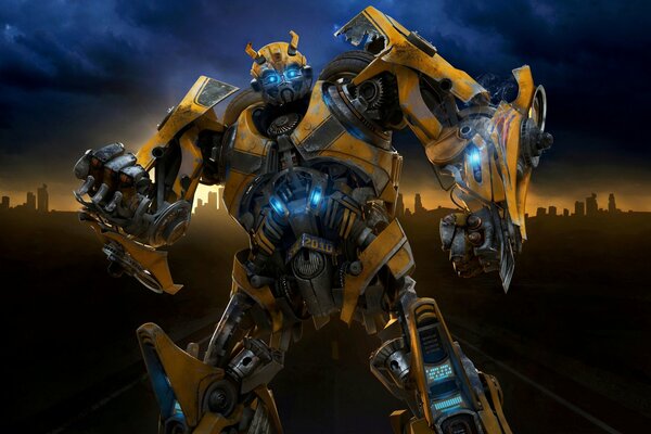 Episches Bild des Transformers Bumblebee