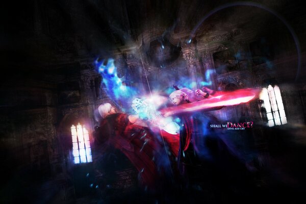 Battle of the twins from the game Devil May Cry 4