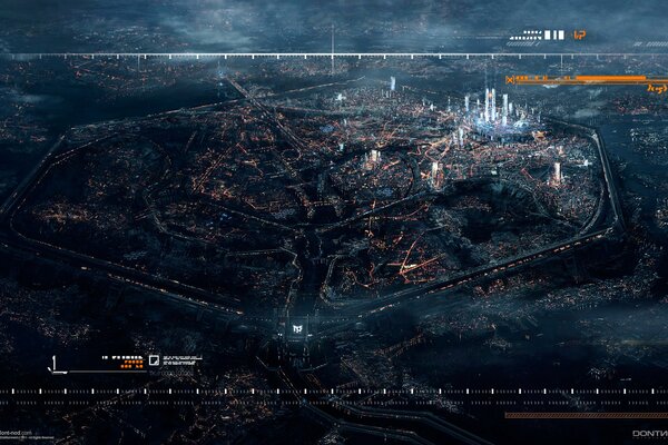 Cities of the future. Paris at night