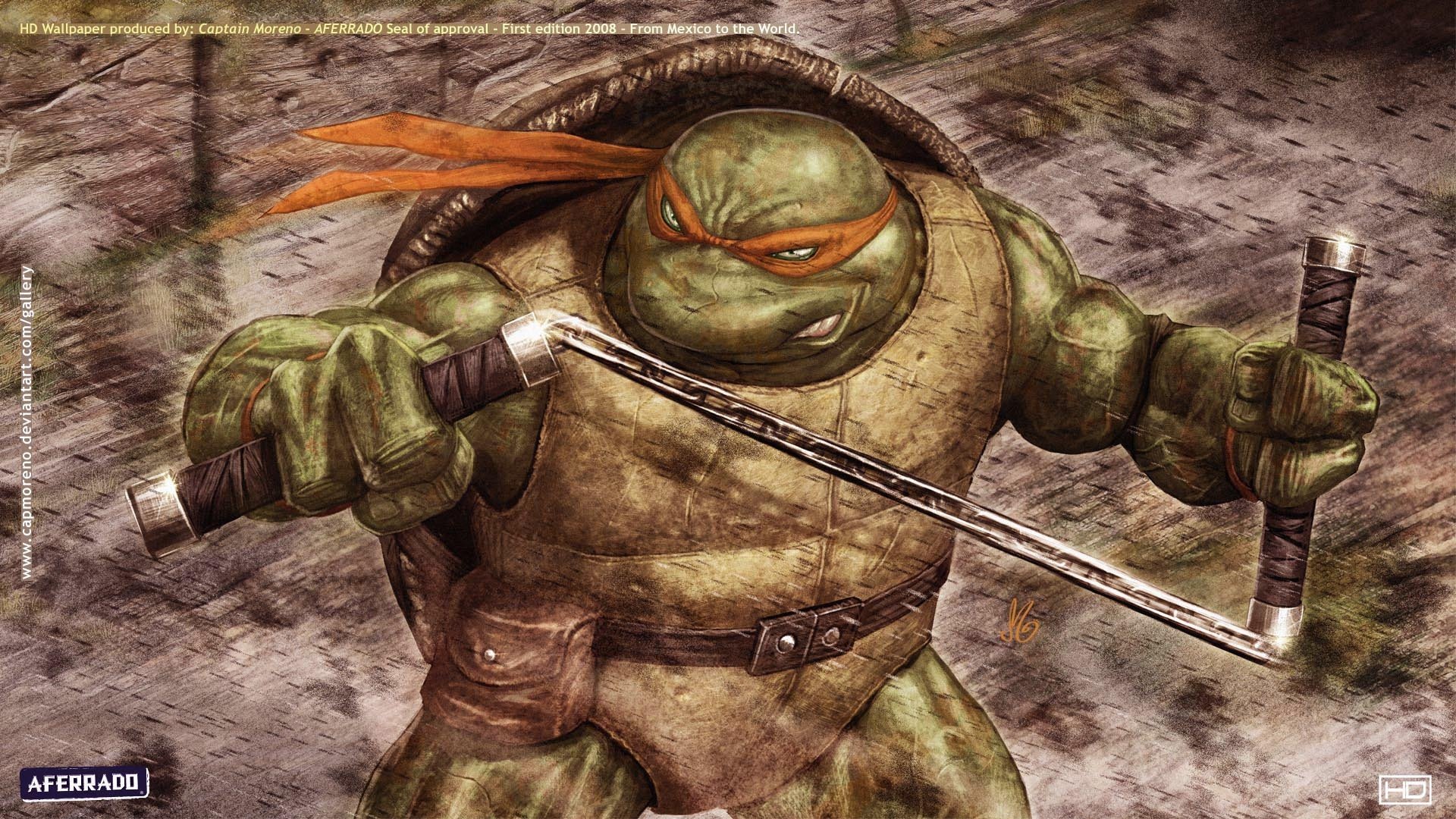 michelangelo ninja tartaruga cg