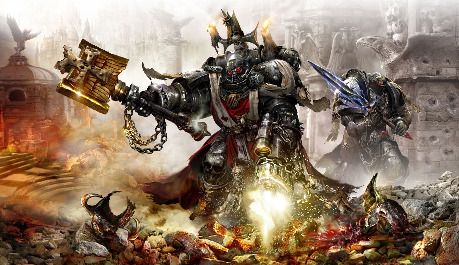 warhammer 40k templarios negros templarios comsodesant poder armadura bolter capellán grimmaldus