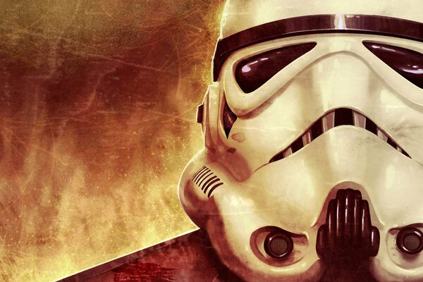 Stormtrooper di Star Wars con elmetto bianco