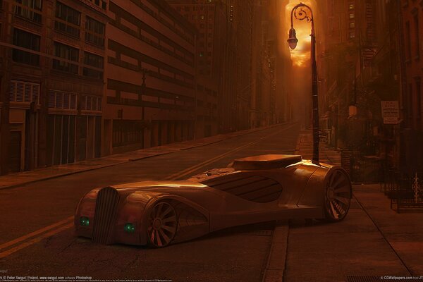 Night city transport of the future