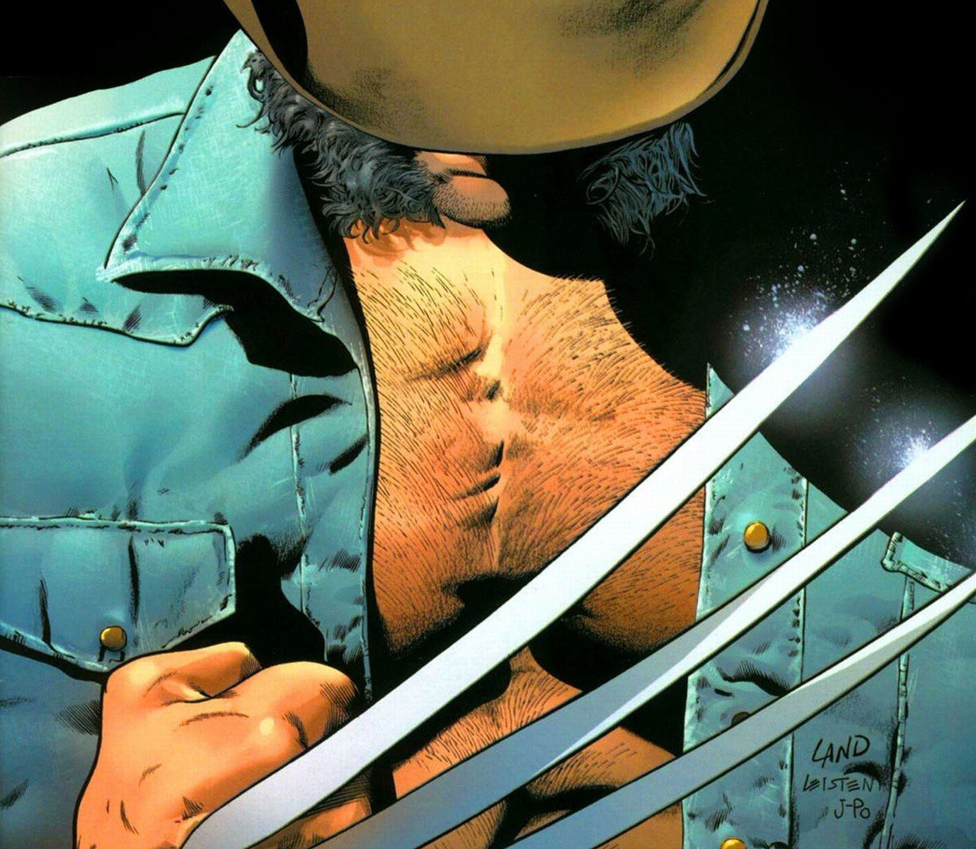 wolverine cuchillos sombrero