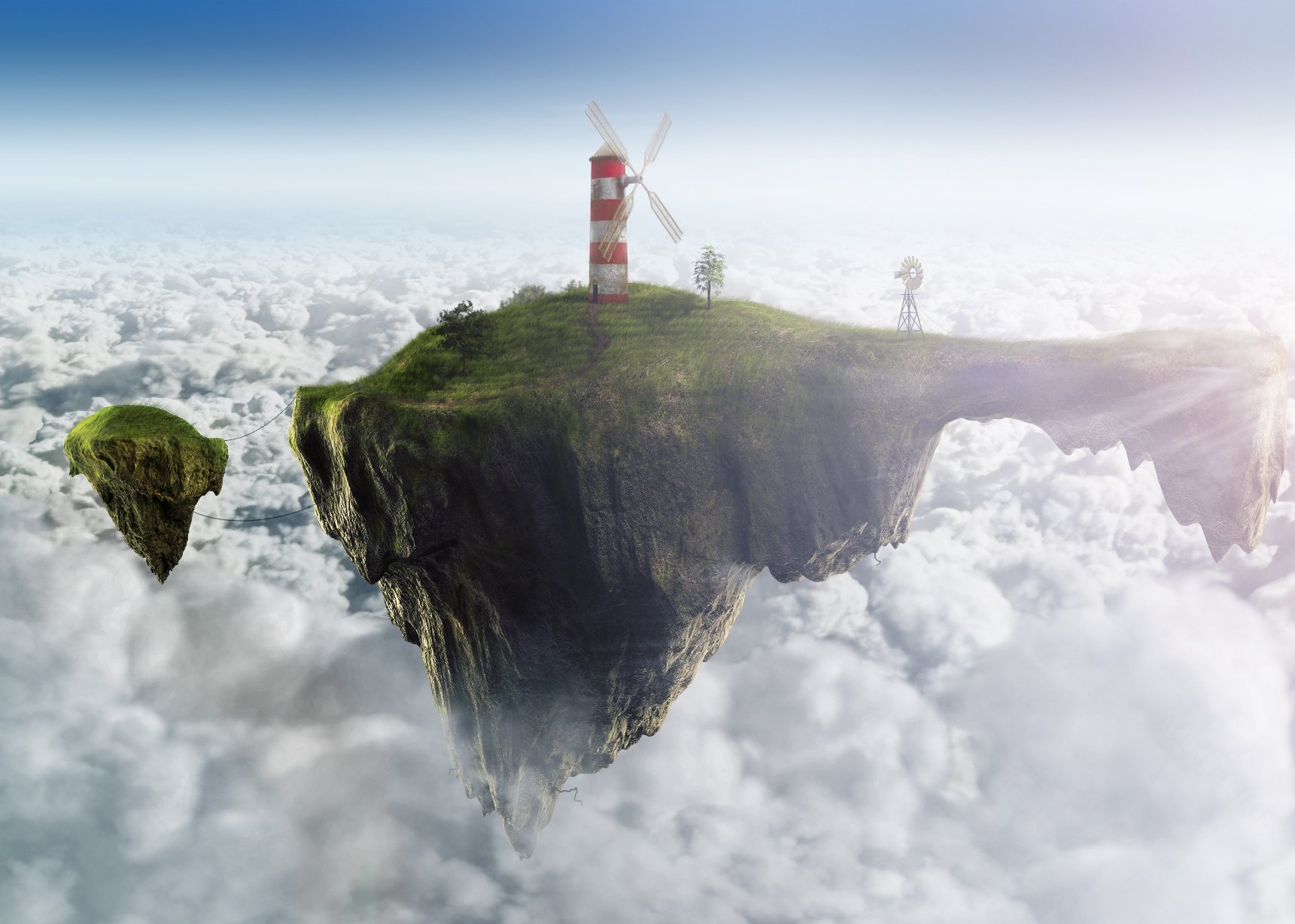 îles brise-vent phare ciel nuages liberté rêve sérénité se sentir bien inc