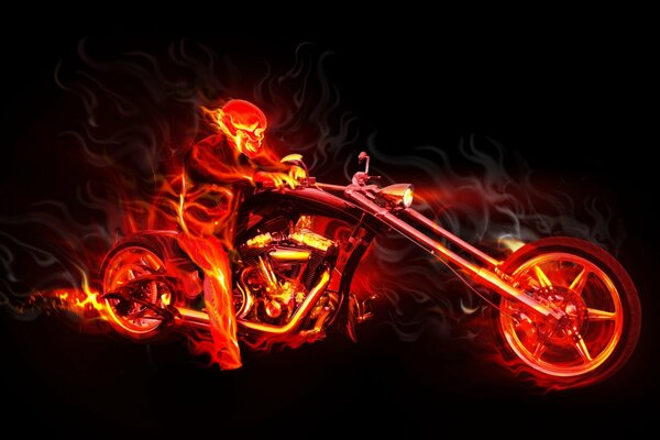 Ghost Rider na czarnym