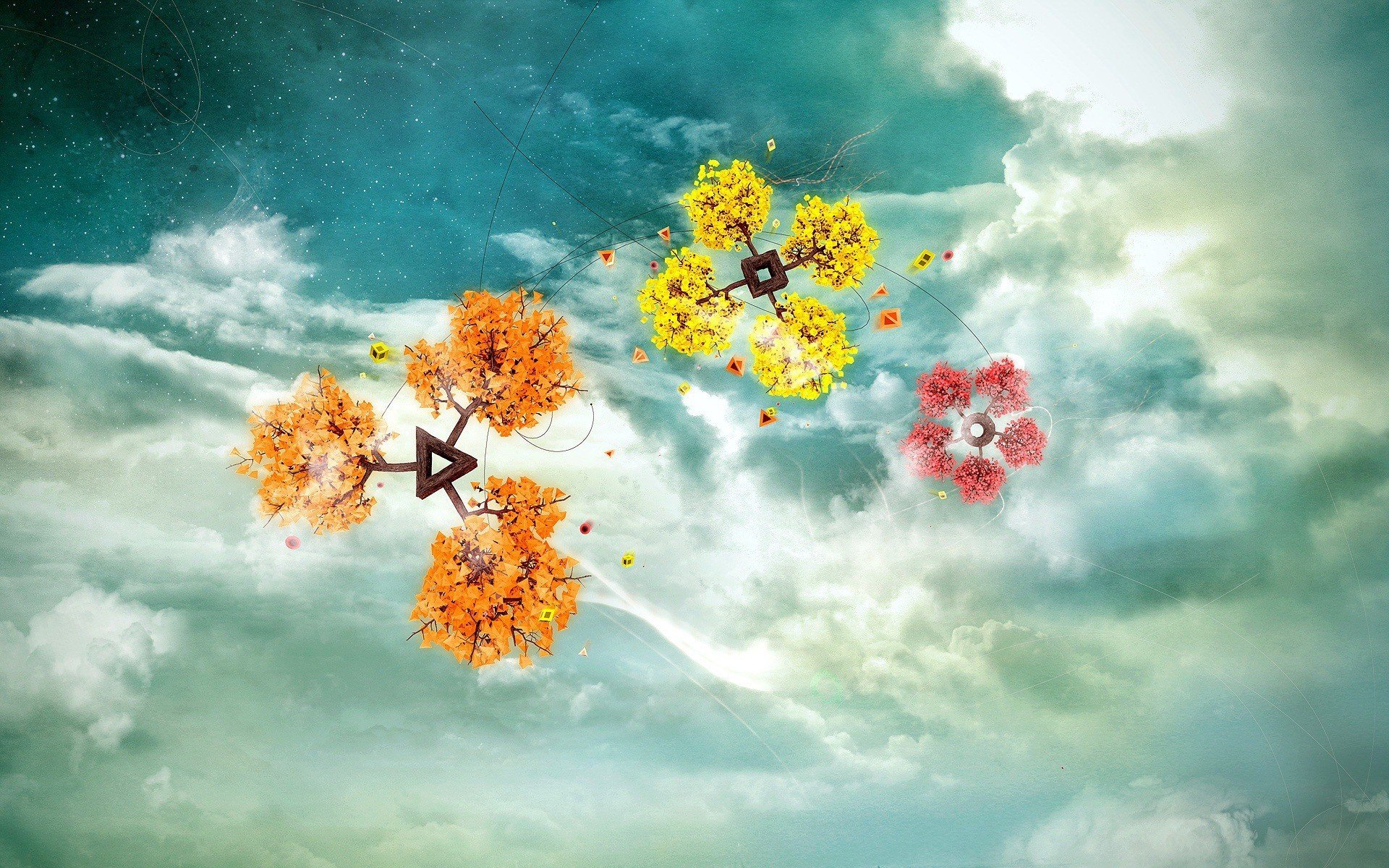 fantasy flower sky cloud