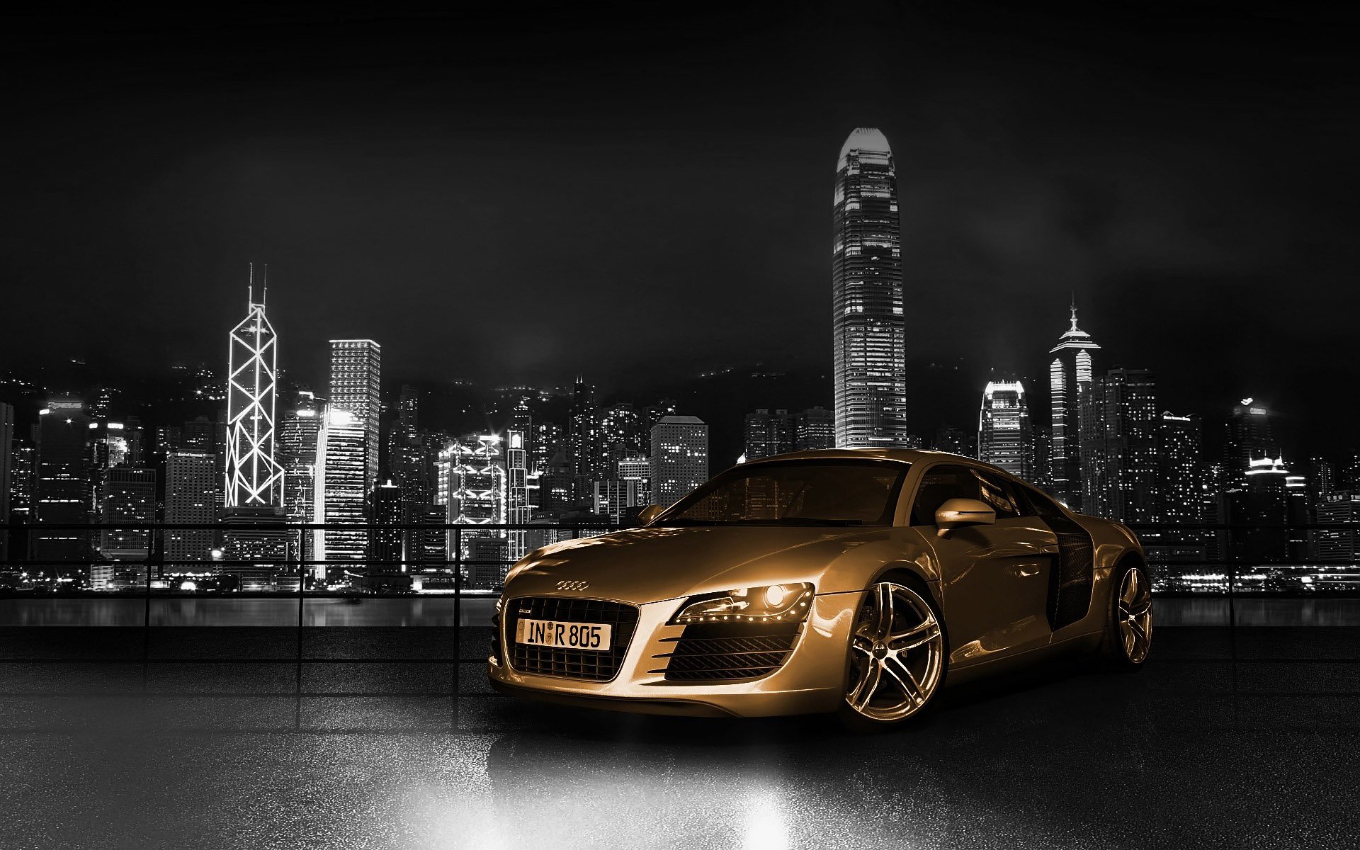 audi r8 car gold machine