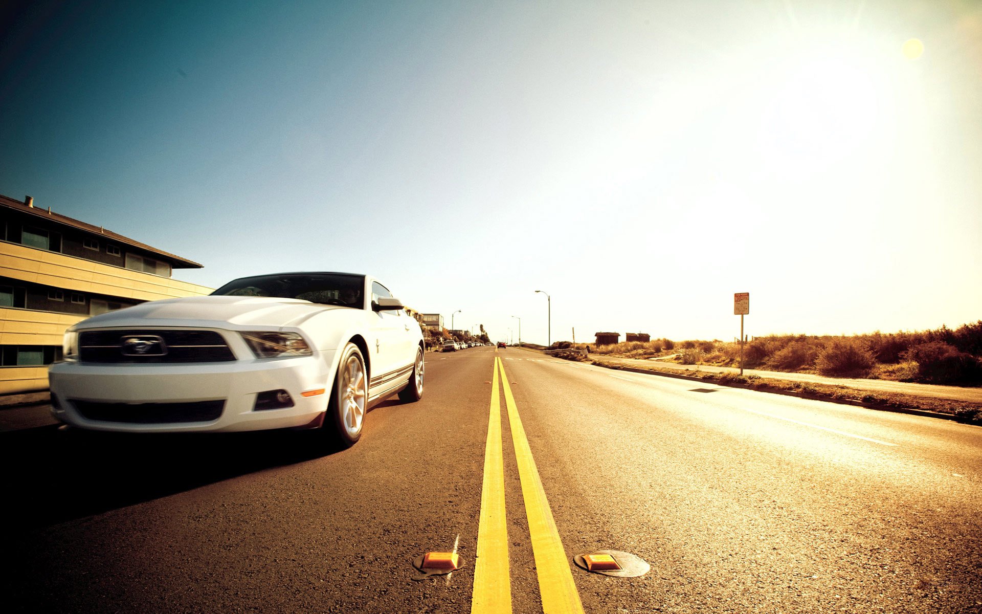 ford mustang muscle car 5.0 route