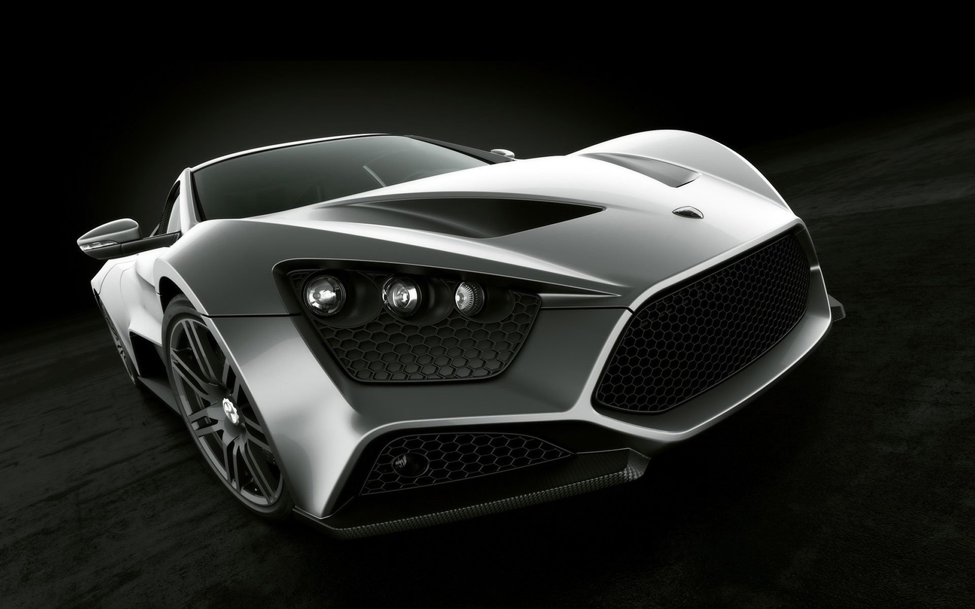 zenvo st1 sports car silver