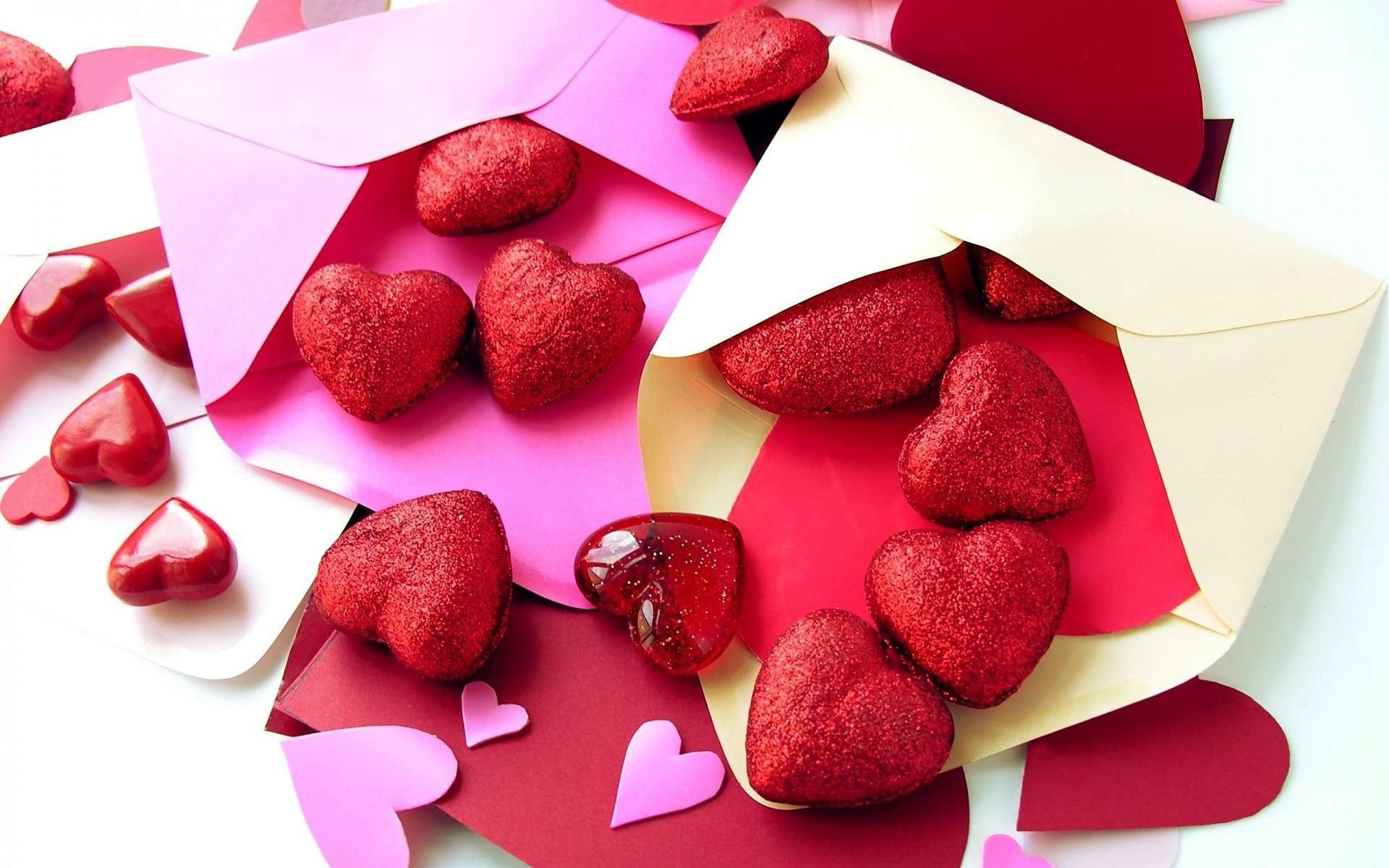 14 février saint valentin coeurs enveloppes