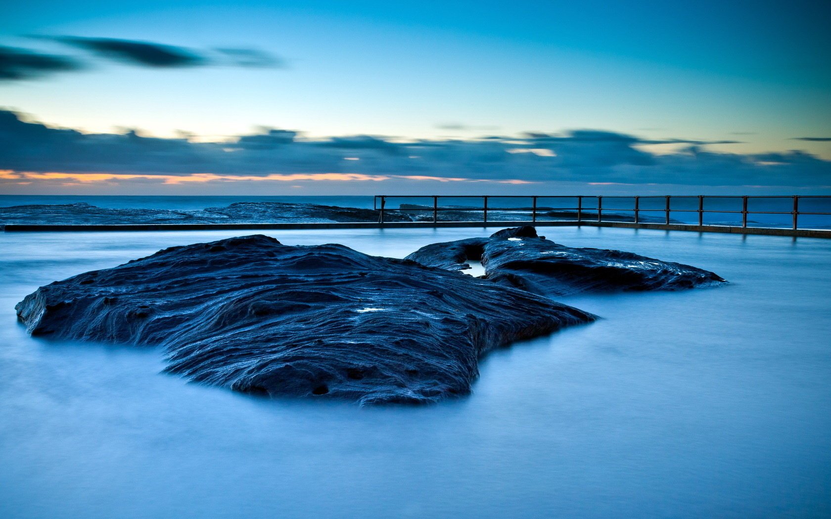 landscape night sea