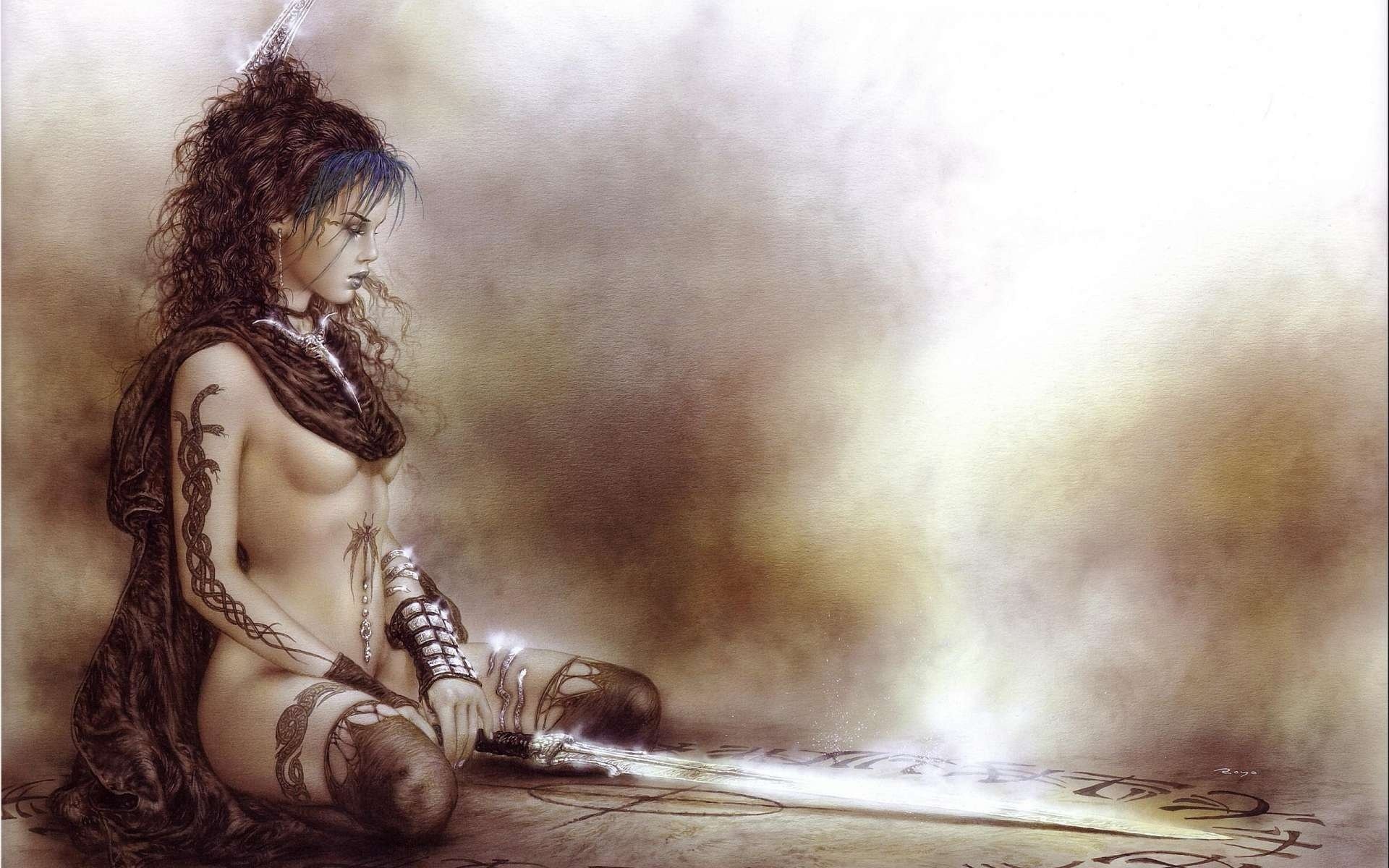 luis royo девушка меч