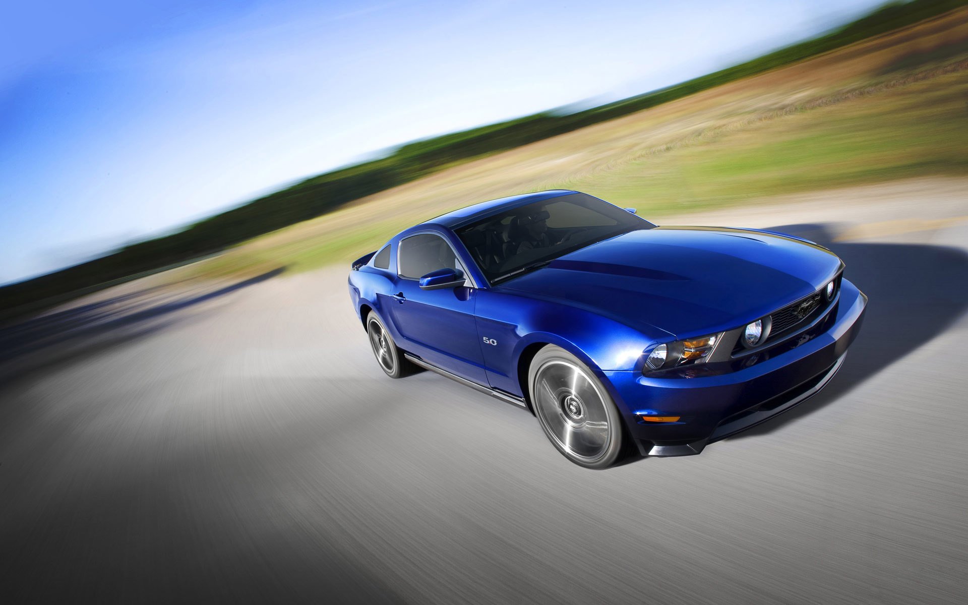 ford mustang muscle car road blur