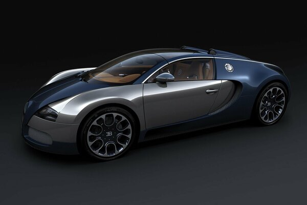 Coche Bugatti veyeron en azul marino