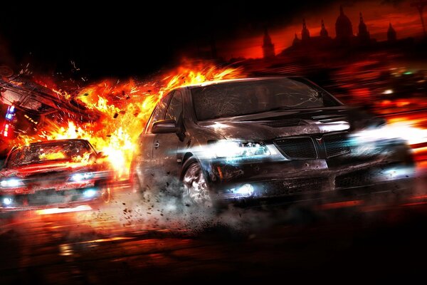 Poursuite dans les meilleures traditions de la nfs. La poursuite, le feu, la vitesse est incroyablement belle et envoûtante