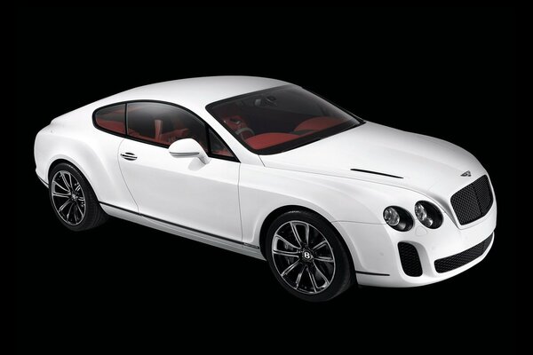 Belle photo d une Bentley blanche continentale