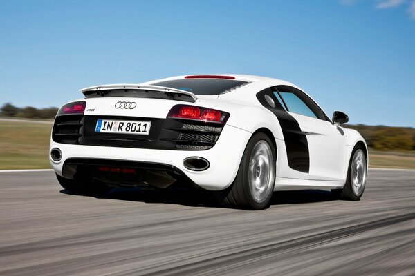 Audi sports car on an asphalt road