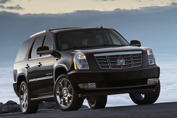 Black Cadillac against the sky