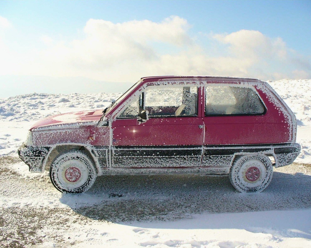 invierno nieve ojo