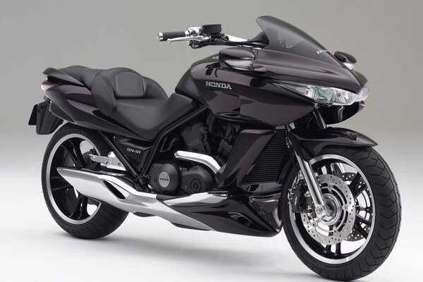 Black Honda Sports Motorcycle