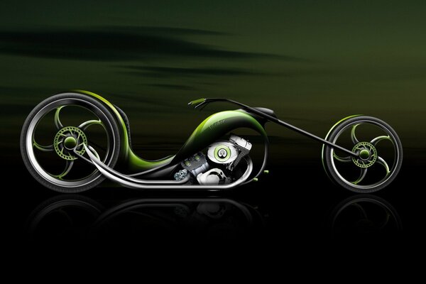 Stylish concept motorcycle of the future