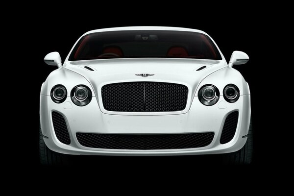 Bentley continental superdeportivo blanco