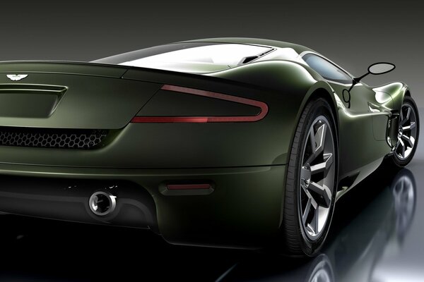 Concept, rear of an aston martin car