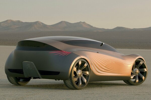 Concept Silver Mazda su un lago asciutto