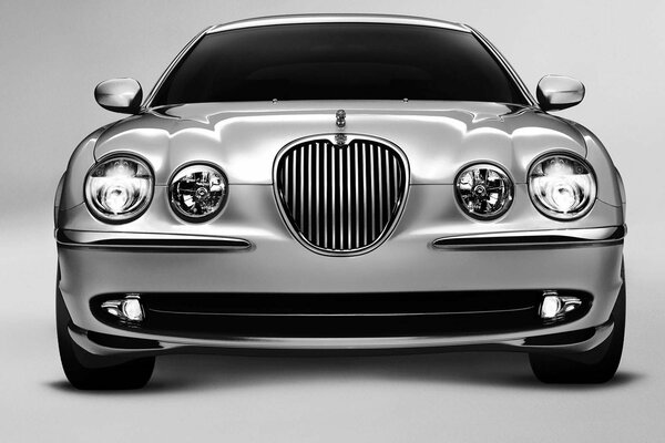 Voiture jaguar s-type argent