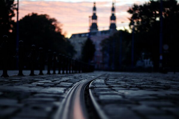 Night city silent street