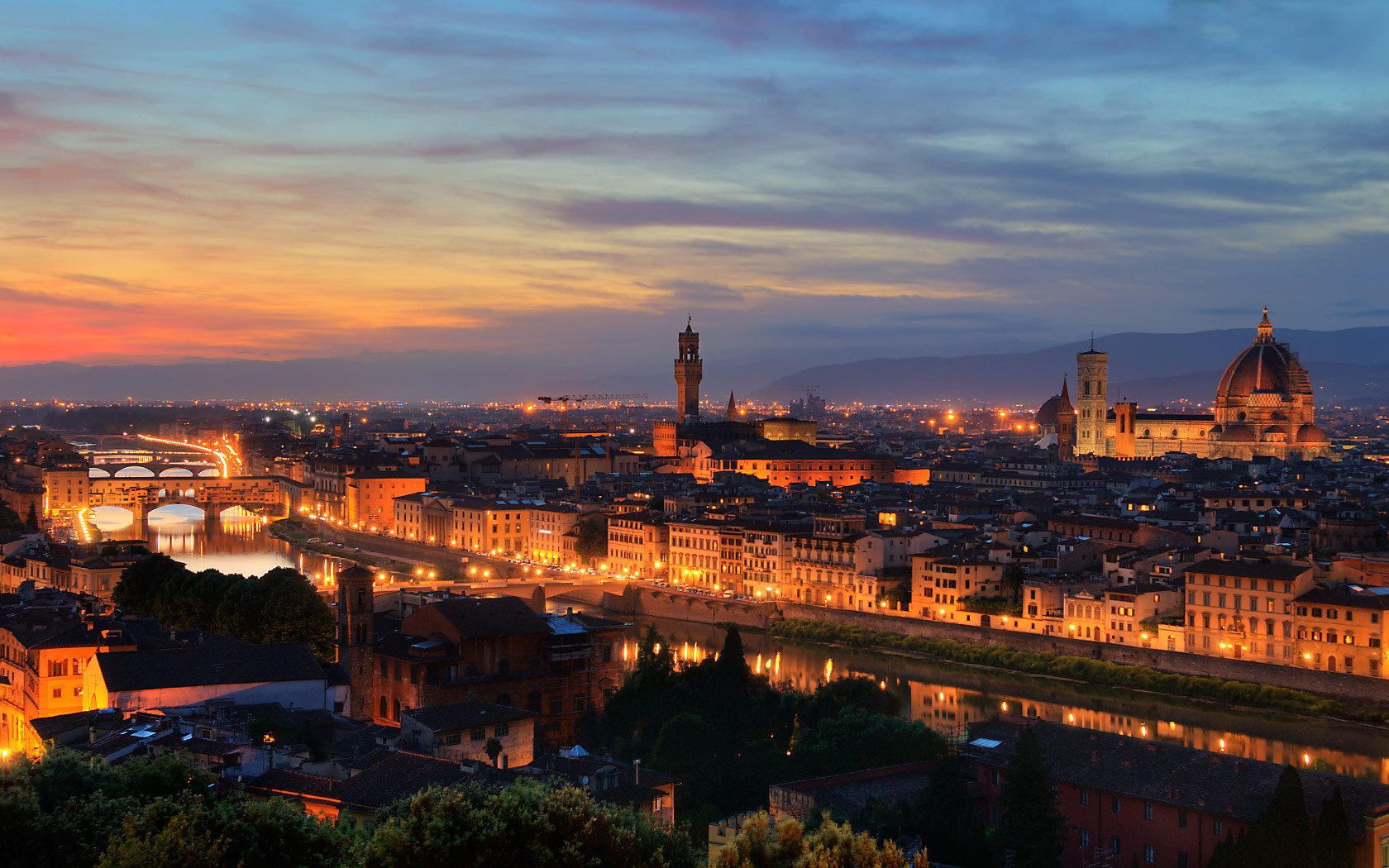 nacht stadt sonnenuntergang