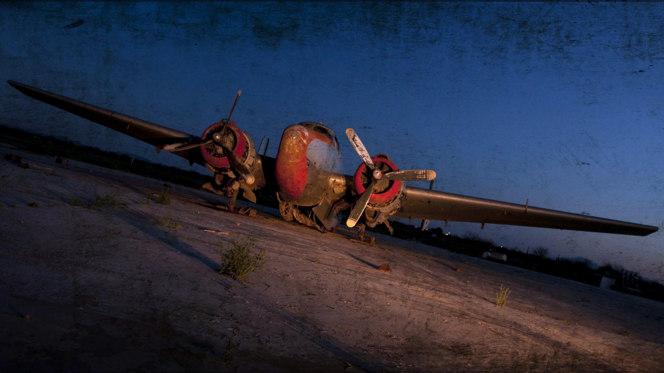 avion aérodrome nuit