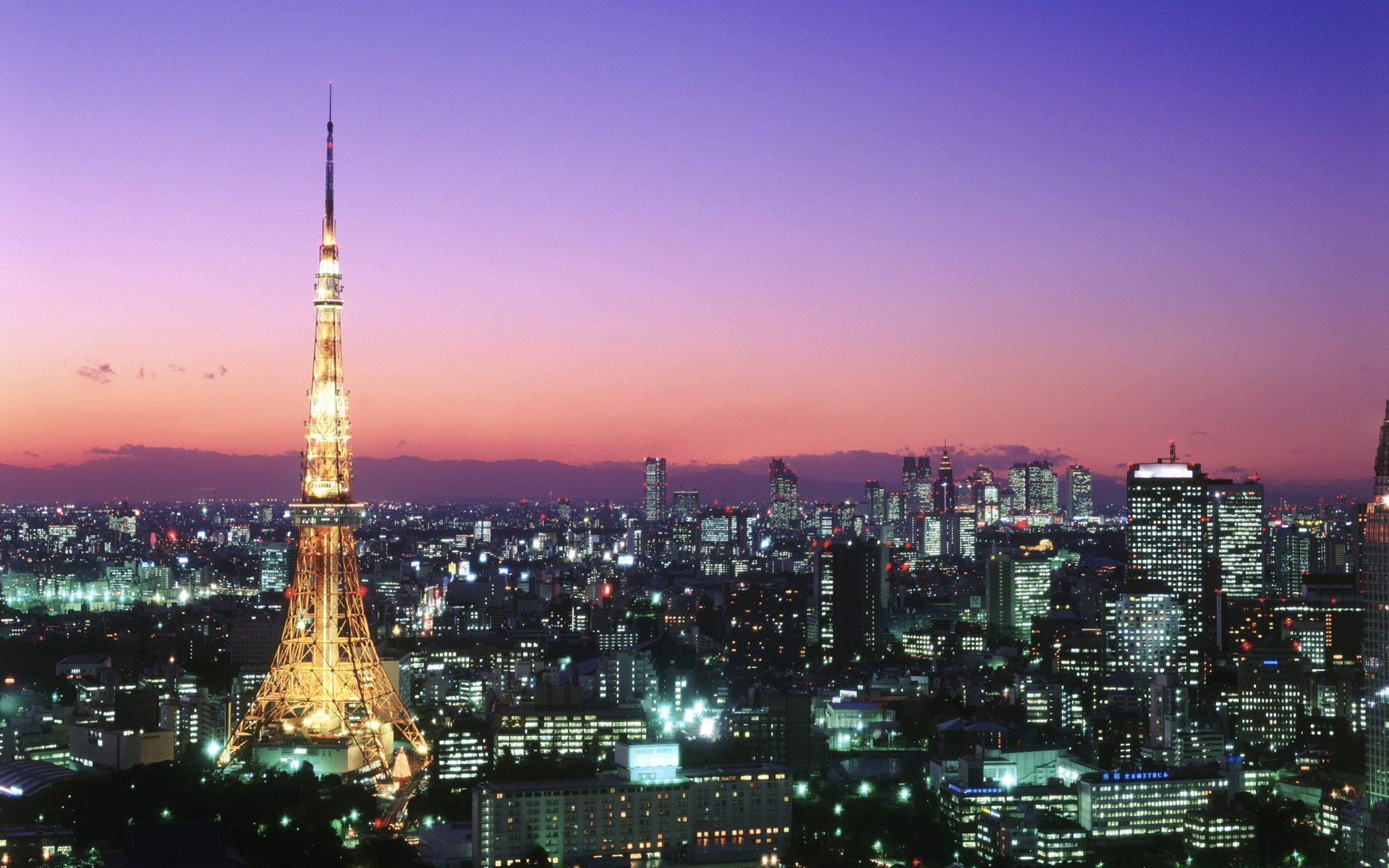 tokyo giappone tramonto retroilluminazione