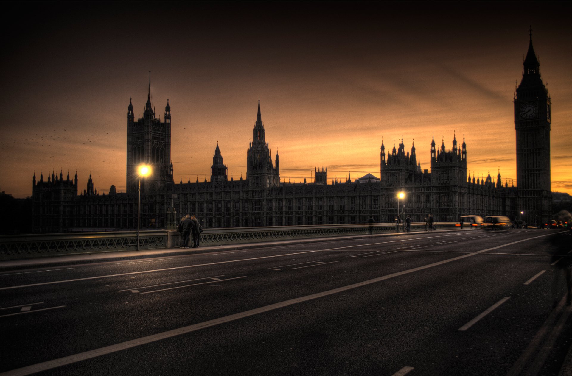 londres pont big ben personnes