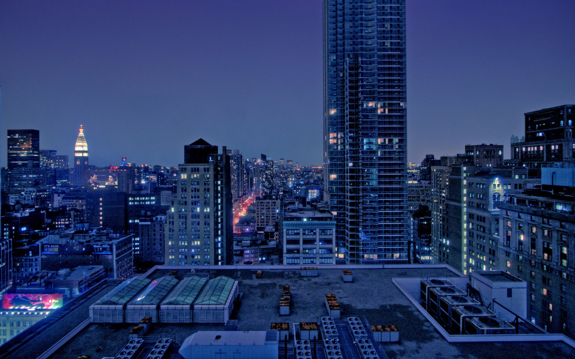 città notte casa vista paesaggio