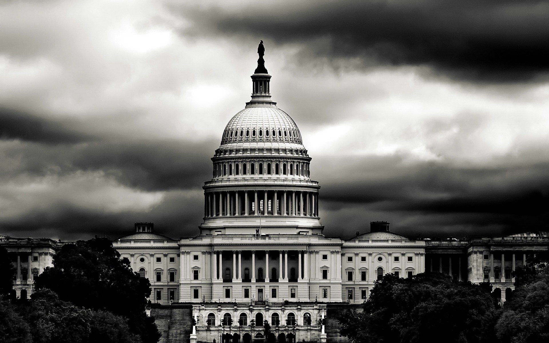 casa blanca capitolio blanco y negro