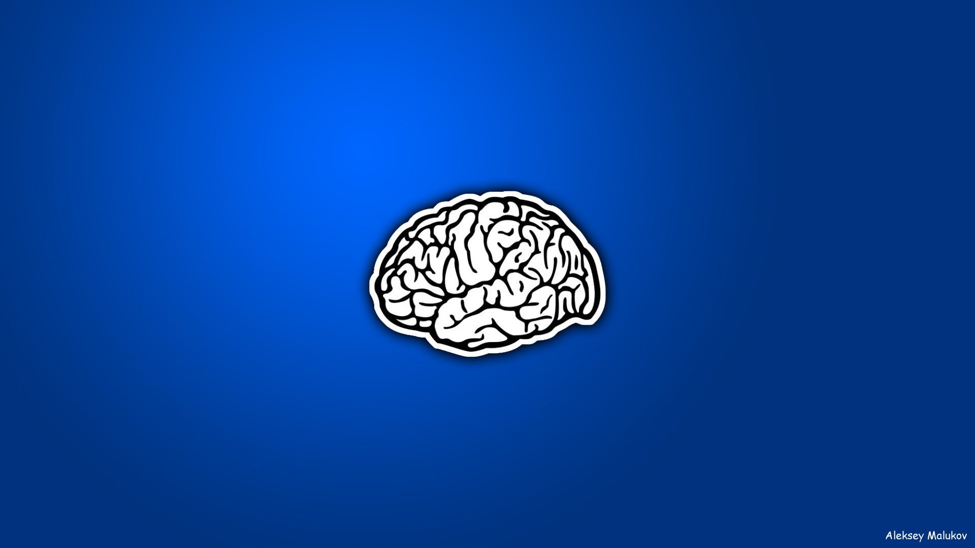 minimalismo cerebro fondo azul idea 1920x1080