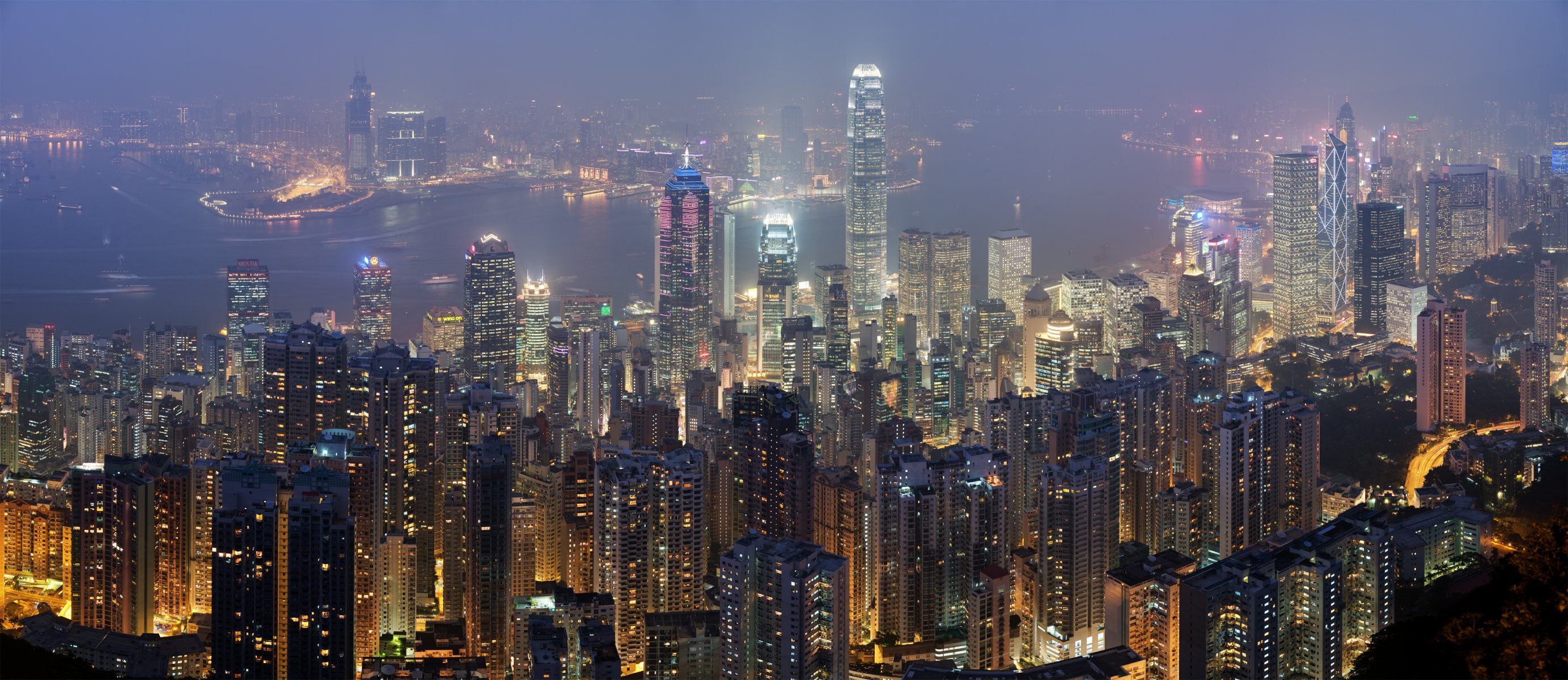 hong kong landscape skyscraper