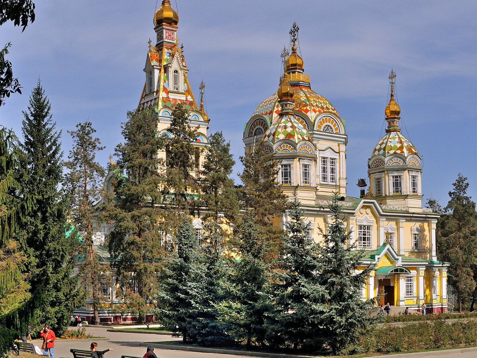 kazachstan park kościół