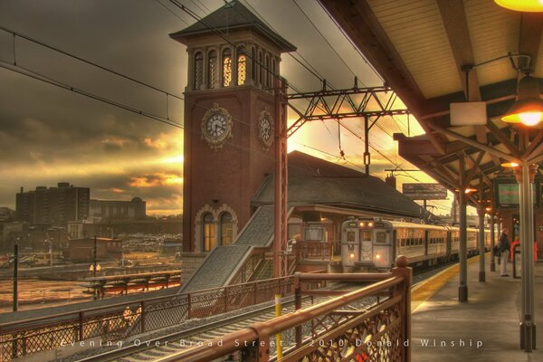 Reloj en la estación de tren