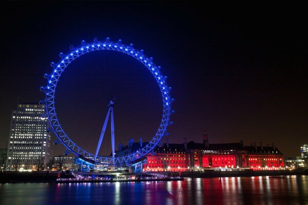 Noche de Londres en gran Bretaña en Inglaterra