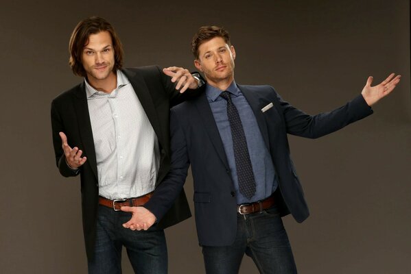 Cute actors from the supernatural in costumes