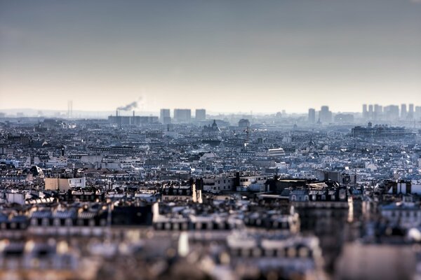 Una ciudad lejana. vista menospreciada