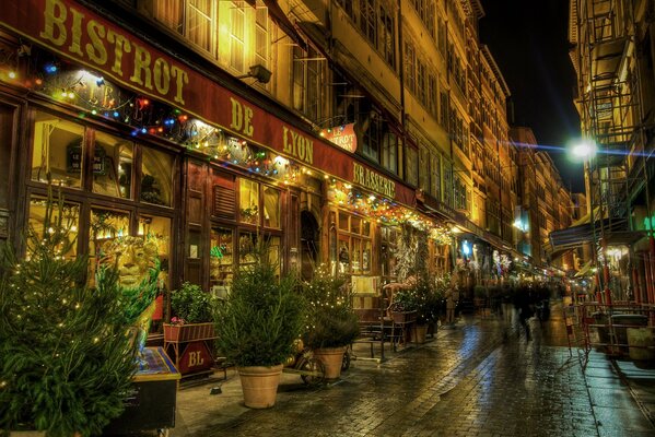 Weihnachtsnacht in Frankreich Foto